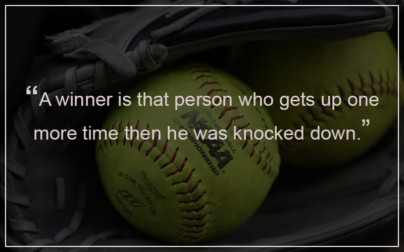 short motivational softball quotes