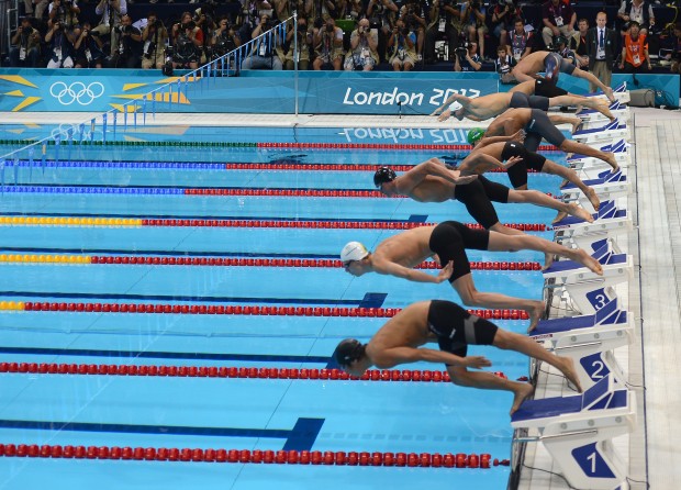 Competing in Freestyle Swimming