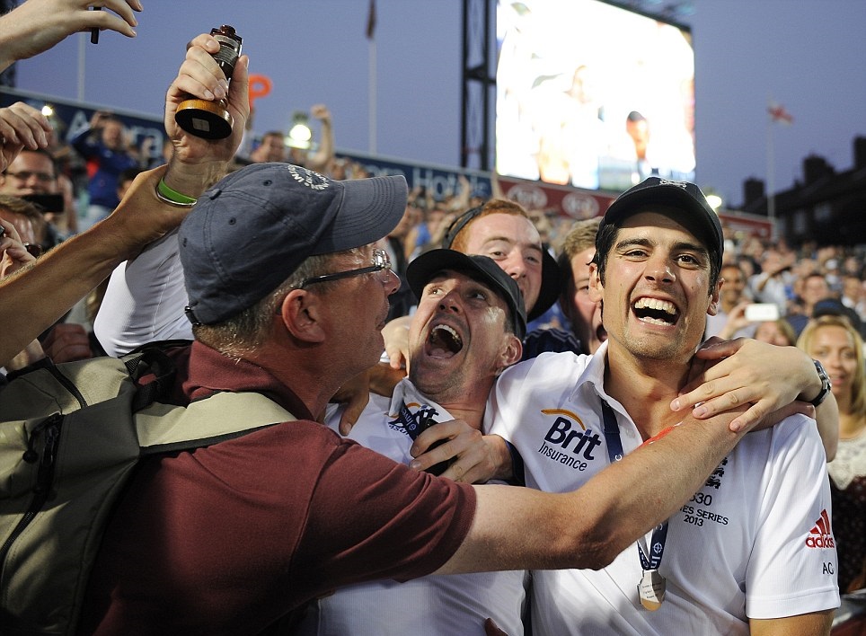 alastair cook with fans