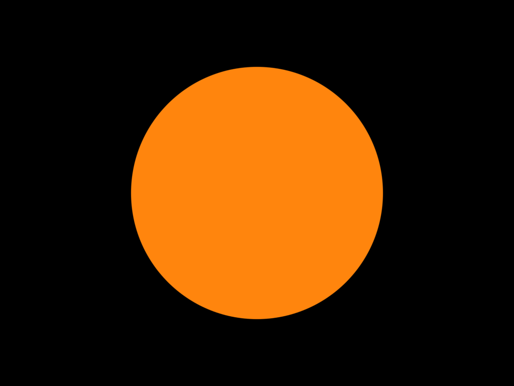 Black flag with Orange circle flag