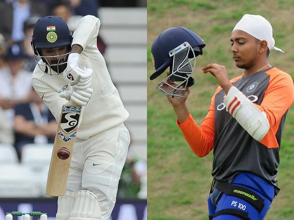 KL Rahul and Prithvi Shaw