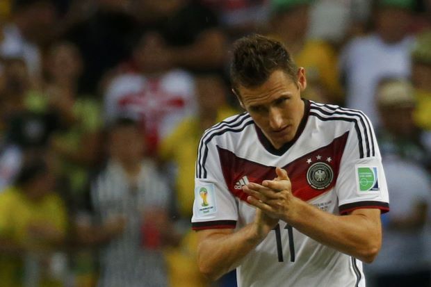 Klose accepting that it was the Hand Touched Goal