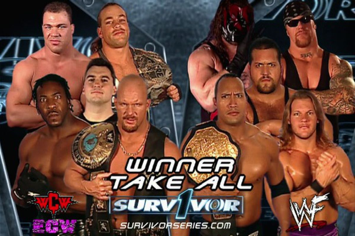 Team Alliance vs Team WWE in a “Winner takes all” match (2001) 