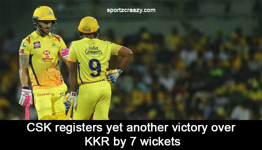 CSK Beat KKR By 7 wickets, Go Top Of The Table