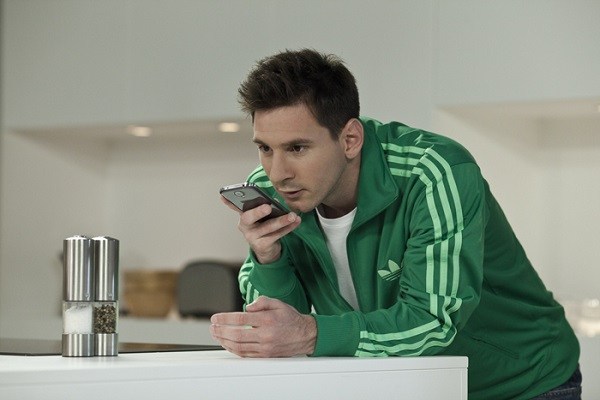 Messi on the phone