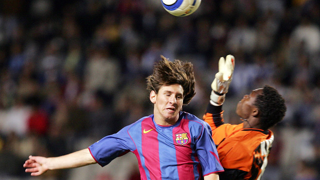 messi debut match