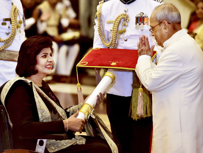 Deepa Malik Winning the Padma Shri