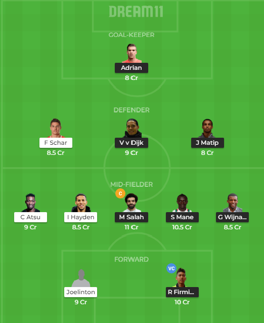 LIV vs NEW Dream11