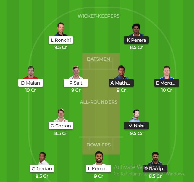 DEB vs QAL Dream11 Team